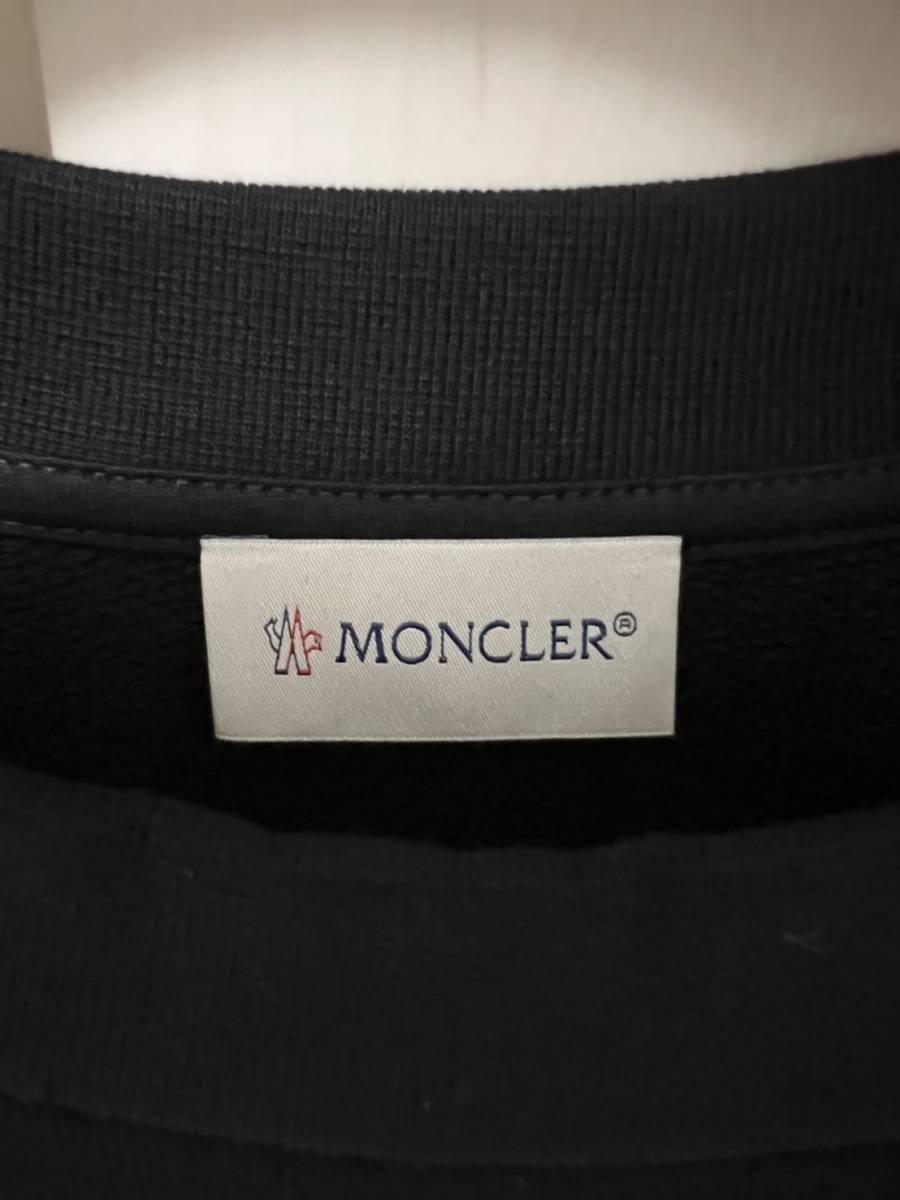 XXLサイズMONCLER レタリングロゴ スウェット ブラック色 黒色