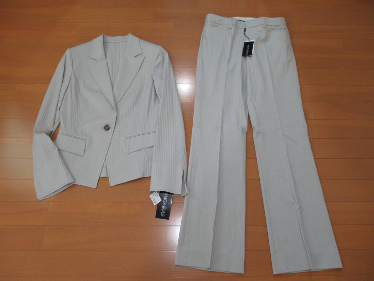未使用タグ付 東京スタイル モザイク（MOSAIQUE）ベージュのスーツ 9号M 定価50,400円 検)アリスバーリー