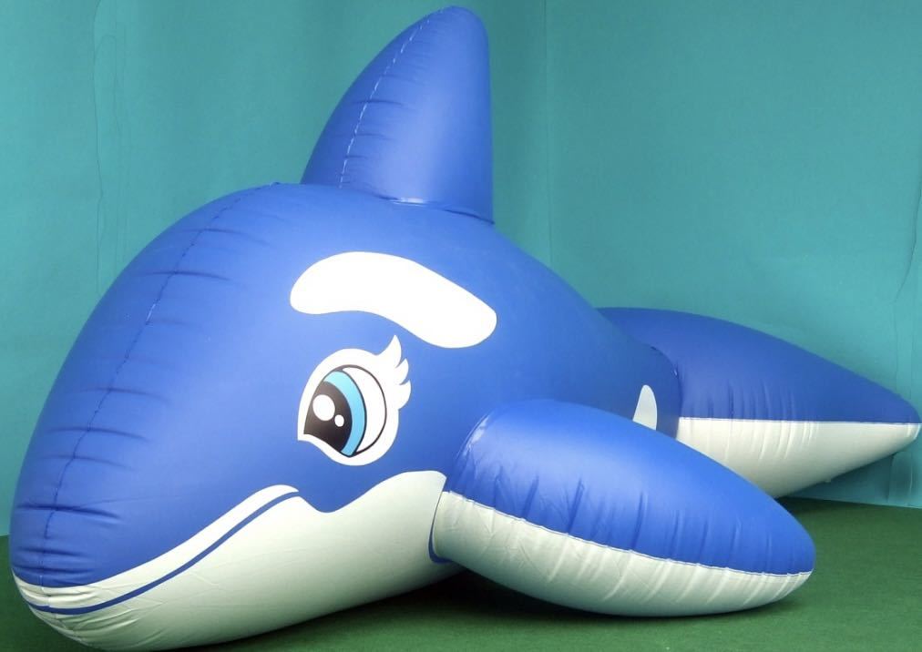 シャチ　ブルー　マット　フロート　空気ビニール風船　浮き輪　レア　新製品　新品未開封　日本未発売　バルーン