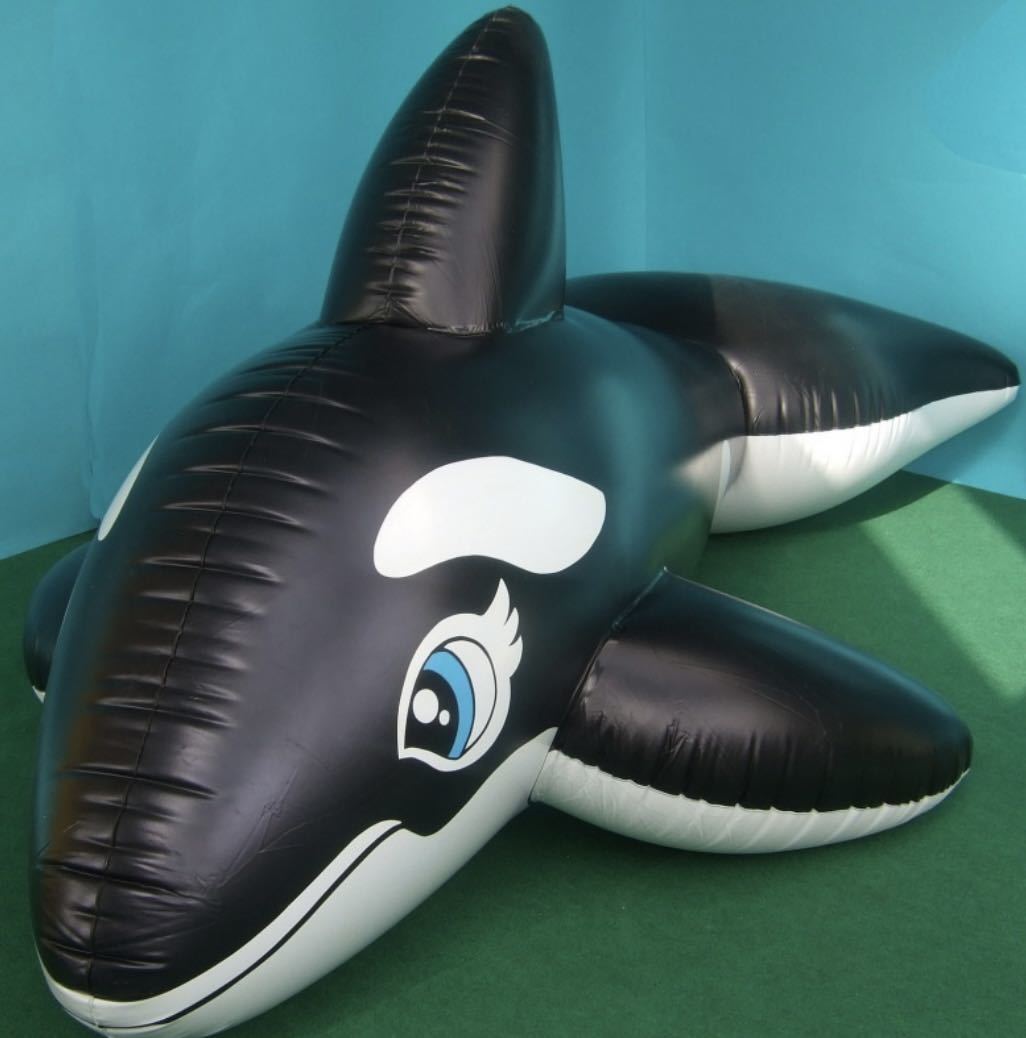 シャチ　ブラック　フロート　空気ビニール風船　浮き輪　レア　新製品　新品未開封　日本未発売　Inflatable World製_画像3