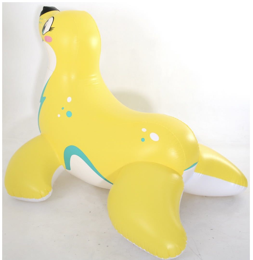  seal yellow float air vinyl manner boat swim ring rare new product new goods unopened not yet sale in Japan Inflatable World made 