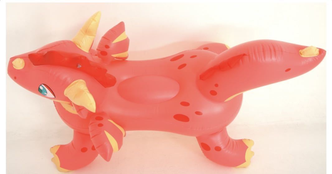 ドラゴンライド レッド フロート 空気ビニール風船 浮き輪 レア 新製品 新品未開封 日本未発売