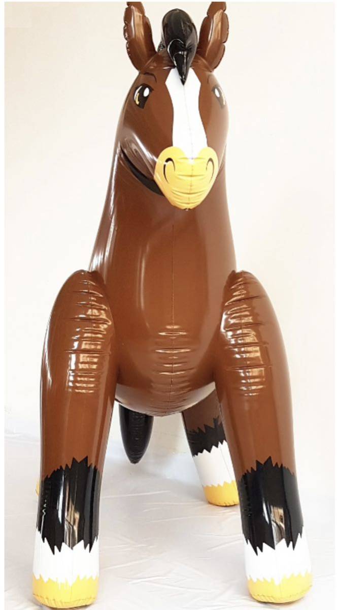 馬 ブラウン ツヤあり フロート 空気ビニール風船 浮き輪 レア 馬 ブラウン ツヤあり フロート 空気ビニール風船 浮き輪 レア