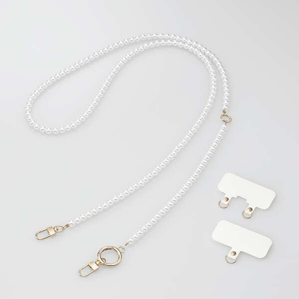  smart phone for shoulder strap [&me] pearl . Gold. metal fittings . casual . style also ... elegant pearl type : P-STSDH2PAL