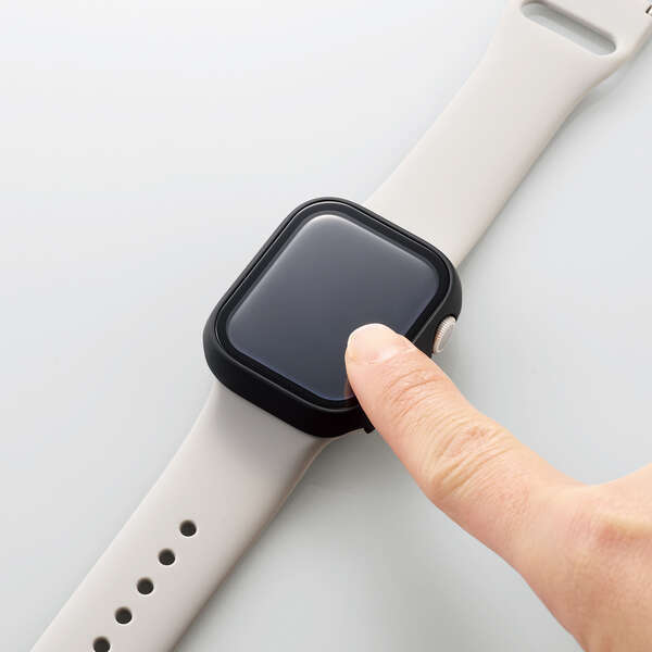 Apple Watch 8/7 41mm для полный покрытие кейс premium стекло / высота прозрачный модель жидкокристаллический часть и боковая сторона часть . защита . царапина . загрязнения из ..: AW-21BFCGBK