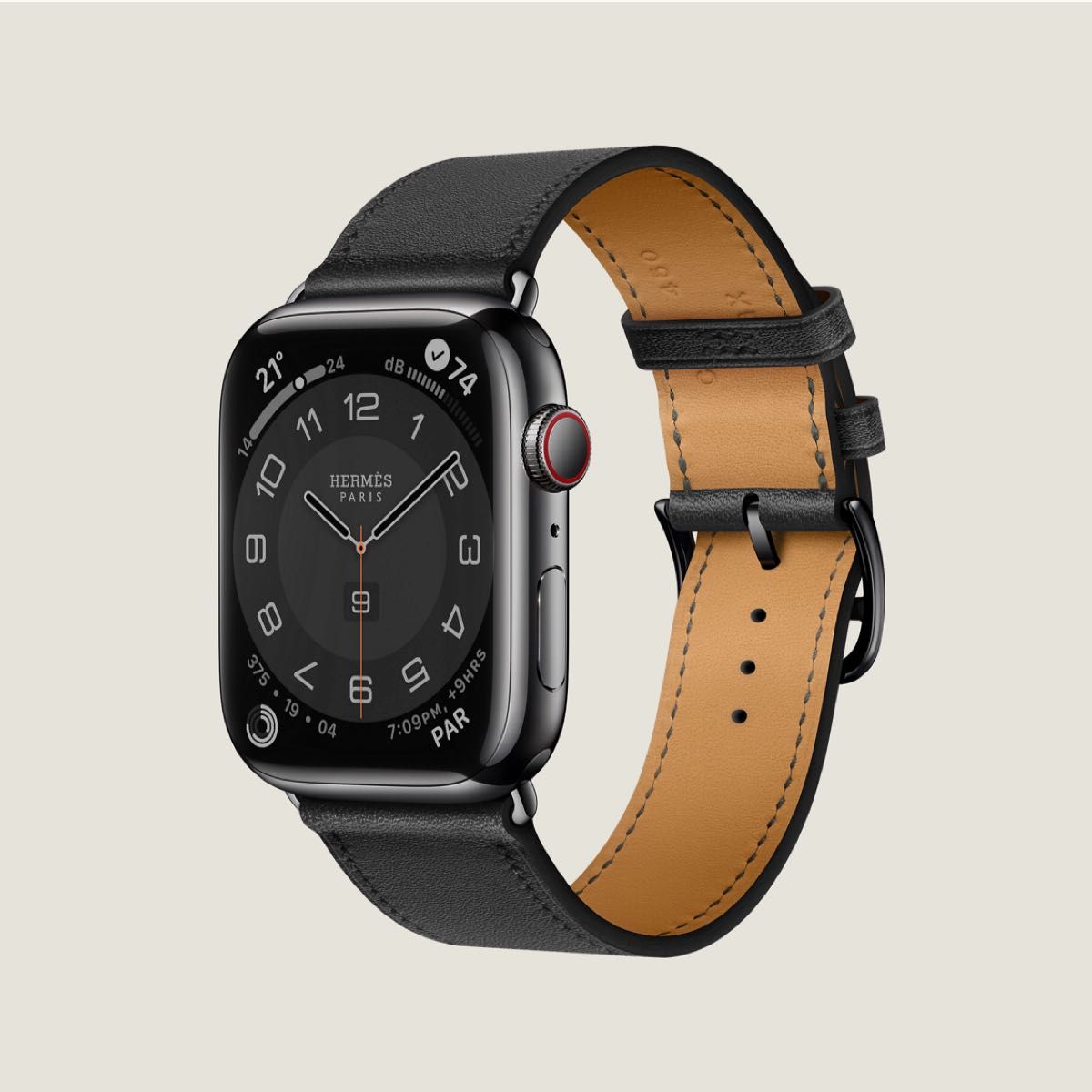 新品未使用 Apple Watch HERMESエルメス レザーベルト ブラック