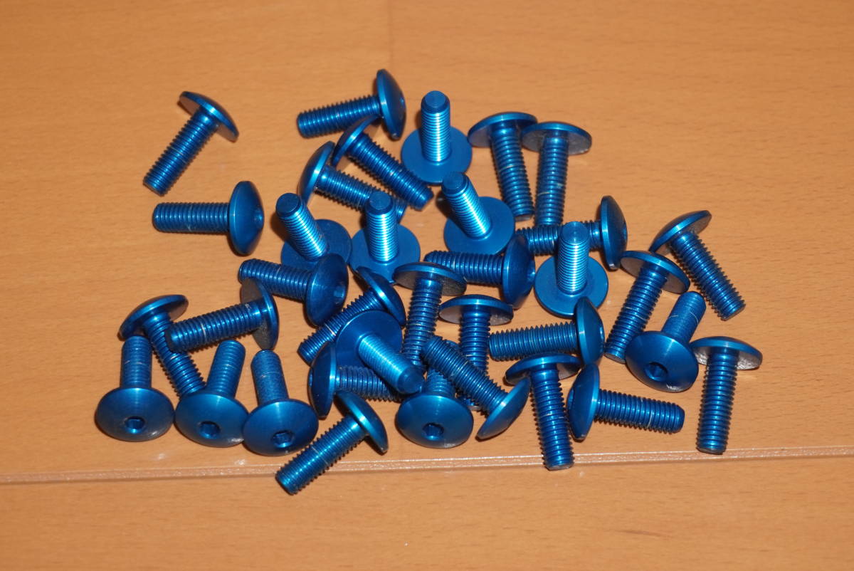 ※ポジポリーニ　アルミ六角穴ボタンボルト　M5×15　P0.80　35個セット　ブルー※_画像2