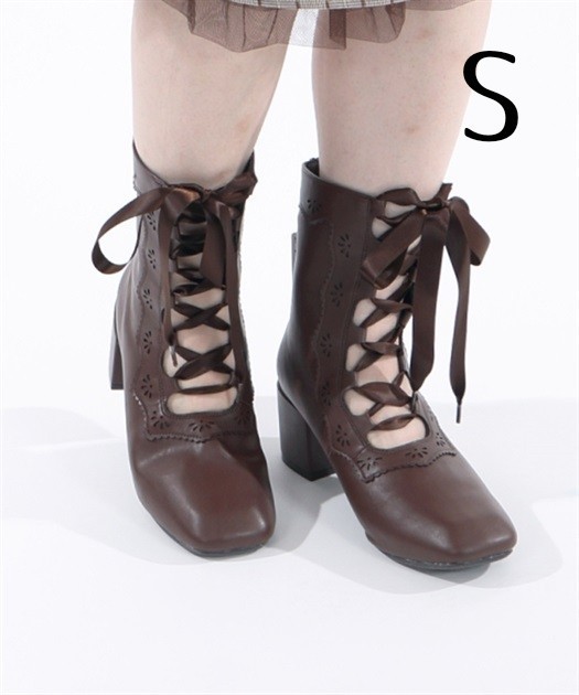 [ free shipping * anonymity delivery ] with translation special price! tag equipped axes femme axes femme race up gi Lee boots tea S size 22.5cm