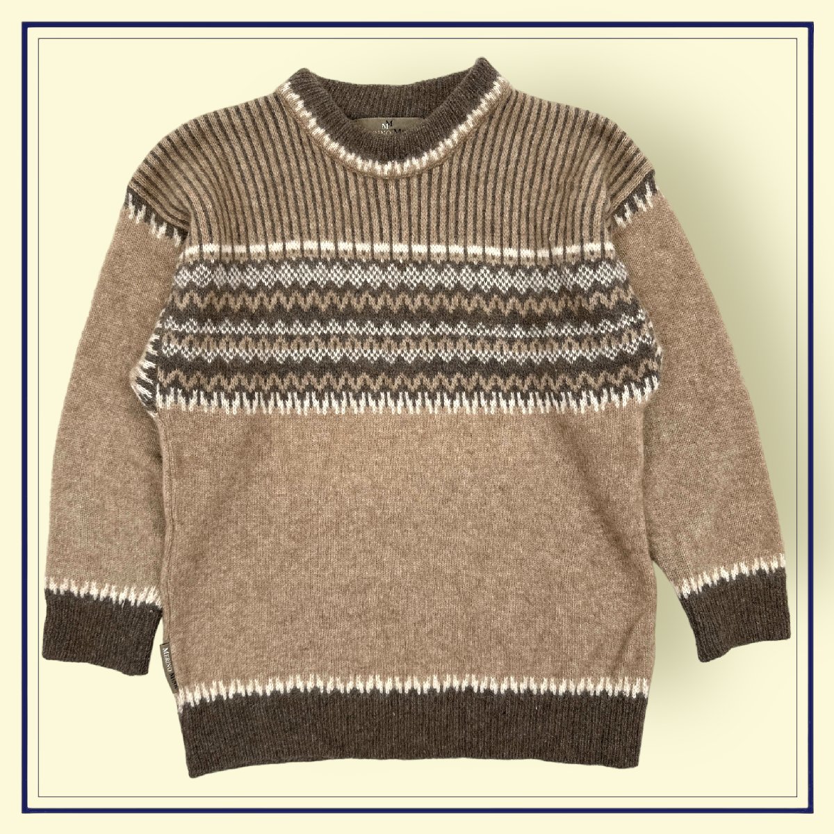 SALE】 ニュージーランド製◇MERINO MINK /メンズ/ベージュ/男女でも