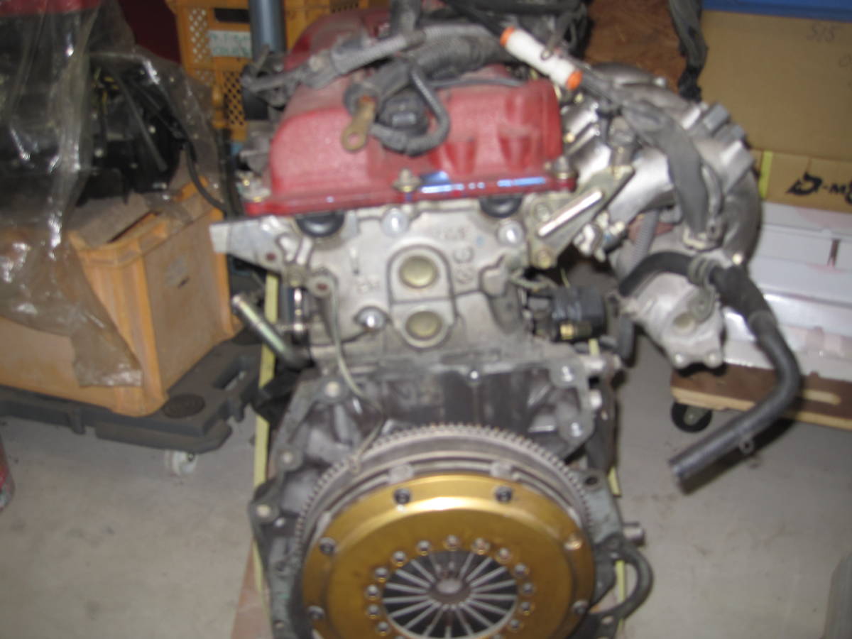日産シルビアS13赤ヘッド/SR20DETターボエンジン/HKSポンカム付中古エンジンの画像4