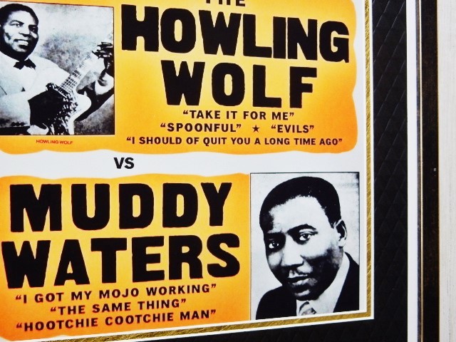 マディ・ウォーターズ/ハウリン・ウルフ/ライブ・ポスター1964 額装品/Muddy Waters/Howlin' Wolf/Blues Live/Memphis 1964_画像5