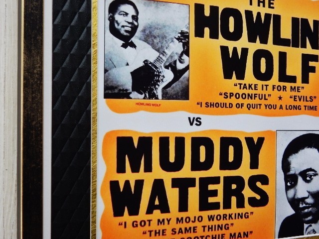 マディ・ウォーターズ/ハウリン・ウルフ/ライブ・ポスター1964 額装品/Muddy Waters/Howlin' Wolf/Blues Live/Memphis 1964_画像4