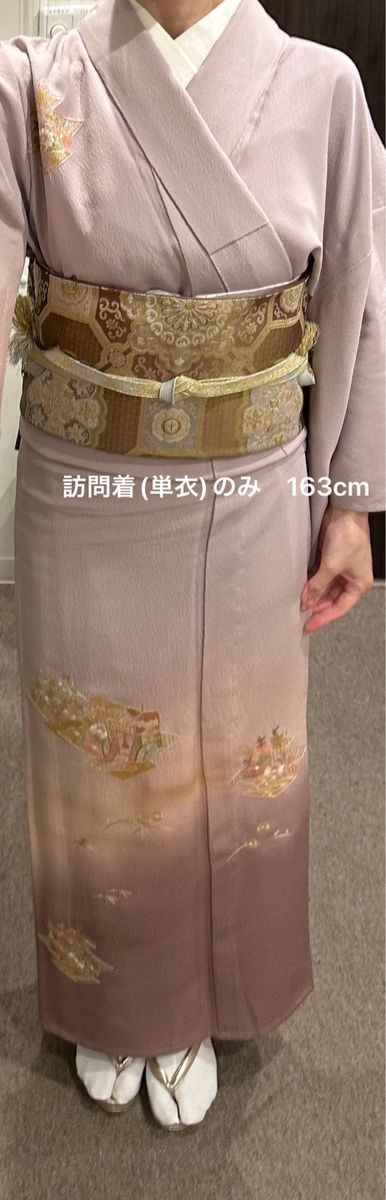 訪問着 単衣 身丈163cm トールサイズ
