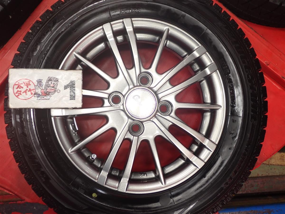 スタッドレス Grampus10スポーク+ブリヂストンブリザックREVOGZ 155/70R13 9/8.5分山★バモスアトレーなどに！stwt13_画像5