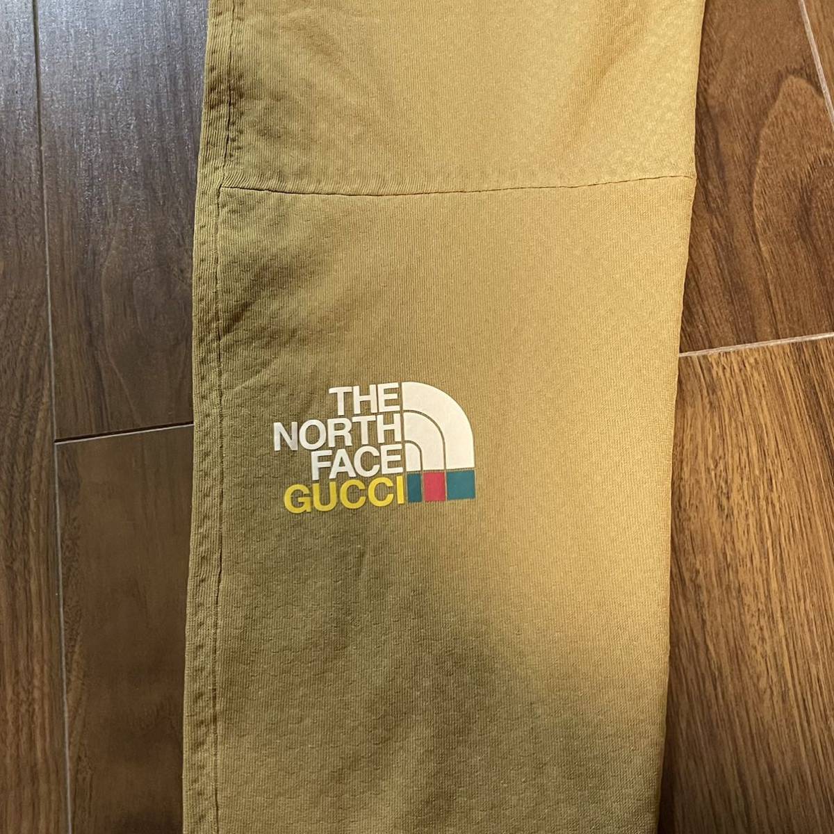 グッチ（GUCCI）× THE NORTH FACE(ザノースフェイス) 茶フリースパンツ ジャージパンツ レギンスパンツ テクニカルジャージ S 新品の画像2