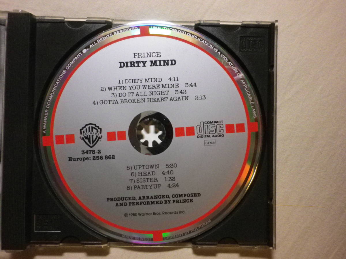 ターゲット・レーベル盤 『Prince/Dirty Mind(1980)』(1984年発売,32XP-107,廃盤,西ドイツ盤国内仕様,歌詞付,Do It All Night,Party Up)_画像3