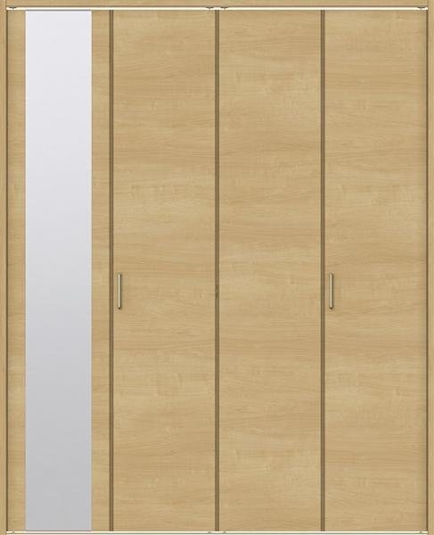 室内建具 ＬＩＸＩＬ クローゼット折れ戸 W1708×H2023 （1720） LAB ミラー付き ４枚建　「ラシッサS　Crea」