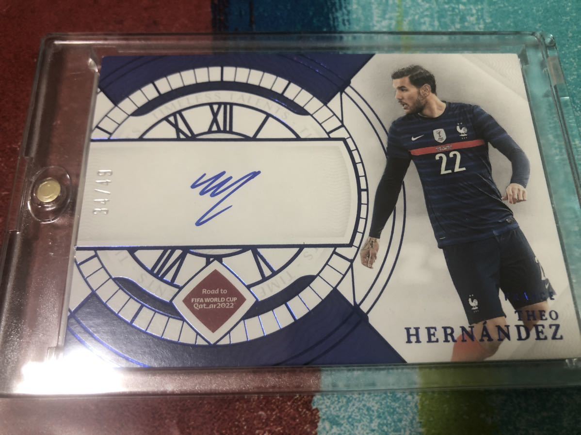 34/49 テオエルナンデス PANINI NATIONAL TREASURES FRANCE THEO HERNANDEZ 直筆サイン オンカード フランス代表