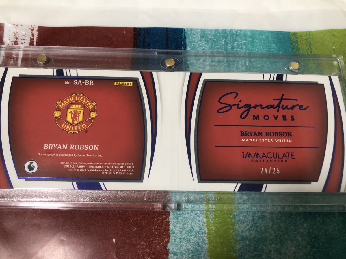 24/25 ブライアンロブソン PANINI IMMACULATE COLLECTION SOCCER MANCHESTER UNITED BRYAN ROBSON マンチェスターユナイテッド 直筆サイン_画像2