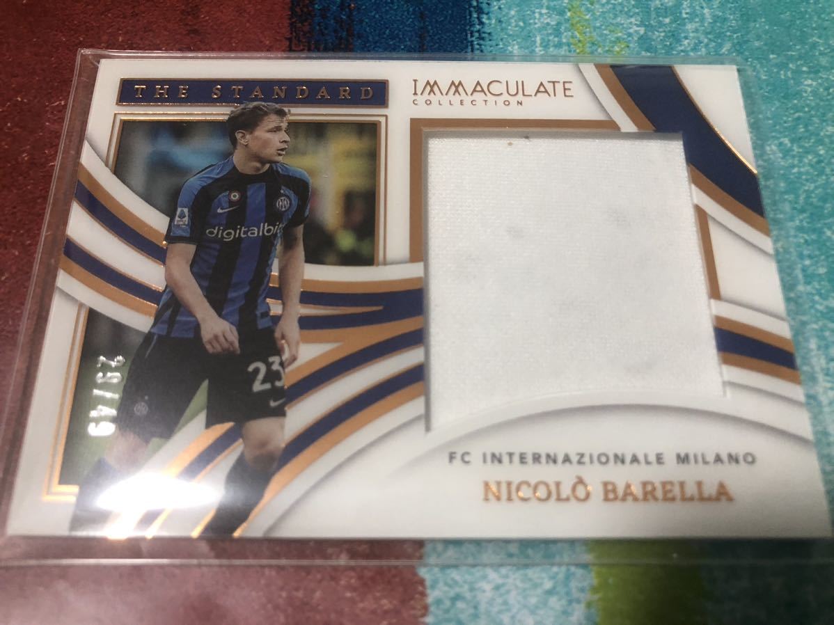 29/49 ニコロバレッラ PANINI IMMACULATE COLLECTION SOCCER THE STANDARD INTERNAZIONALE MILANO NICOLO BARELLA メモラビリア インテル_画像1