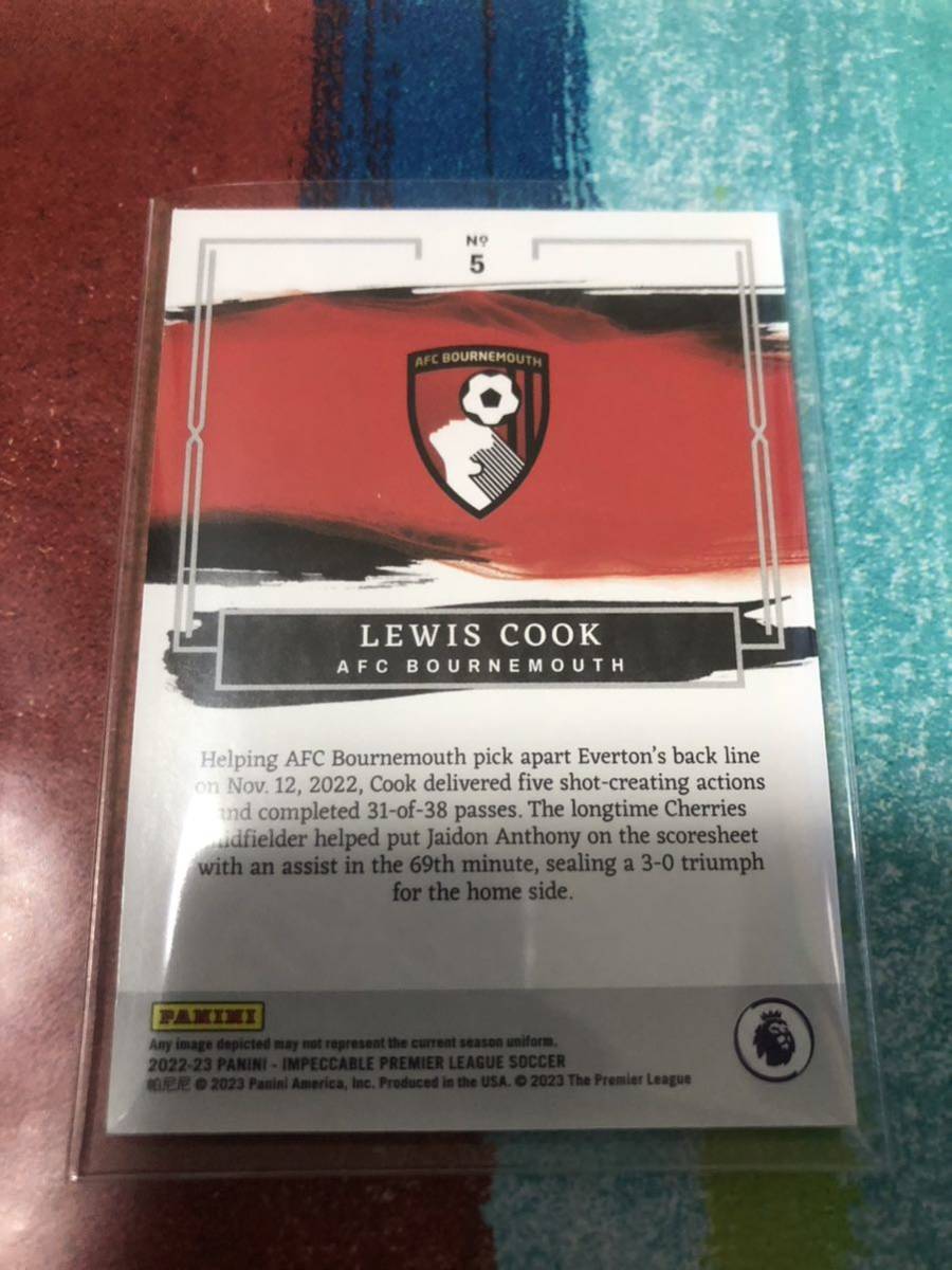 58/59 ルイスクック PANINI IMPECCABLE SOCCER BOURNEMOUTH LEWIS COOK ボーンマス_画像2