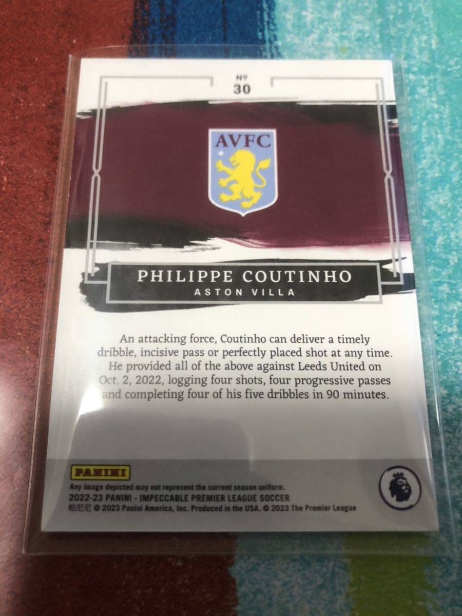 05/10 フェリペコウチーニョ PANINI IMPECCABLE SOCCER ASTON VILLA PHILIPPE COUTINHO アストンヴィラ_画像2