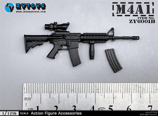 ZYTOYS ZY6001B 1/12スケール銃火器セット 無塗装版 M4/M4A1/MP5A5/MP5SD6/M79/M1887/P90/AK47/AKS47 9種 銃 ライフル ショットガン _画像3