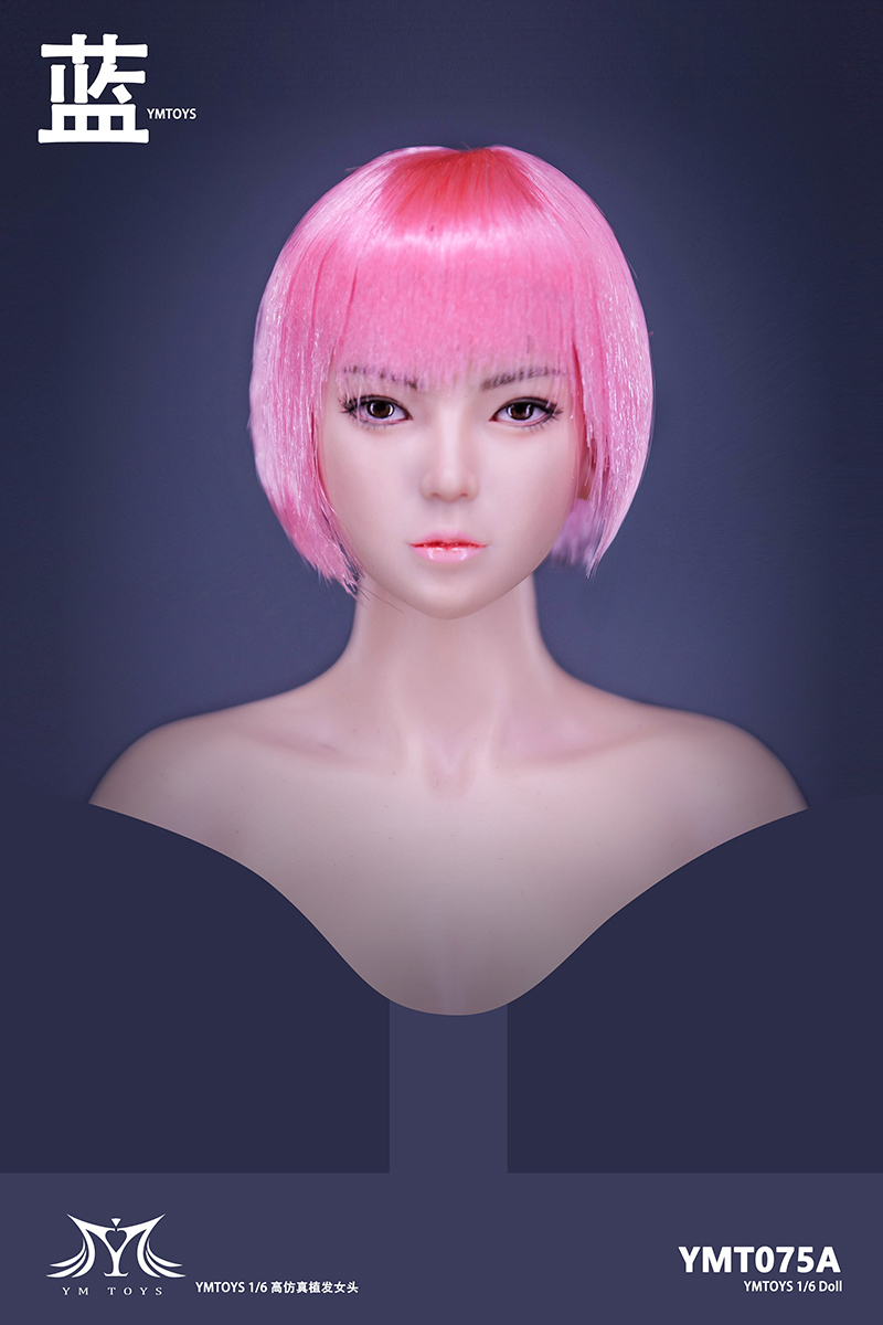 YMT075 A 1/6スケール女性素体向け 女性ヘッド Ymtoys 1/6 Beauty Headsculpt 藍_画像1