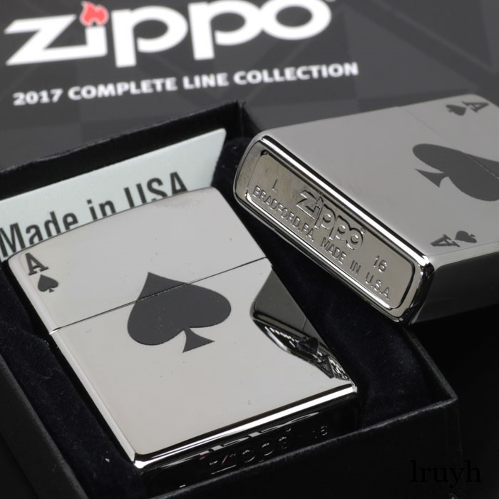 エースライター ZIPPO(ジッポー) シルバーハイポリッシュ MADE IN USA シンプル おしゃれ 日本未発売 風防付き アウトドア 永久保証付き