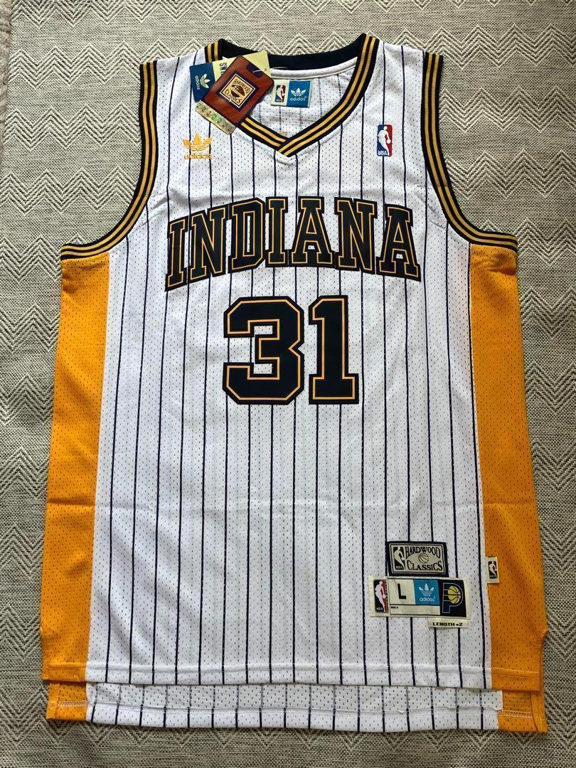 代引き不可】 MILLER PACERS NBA 【未使用品】 #31 ストライプ L 白