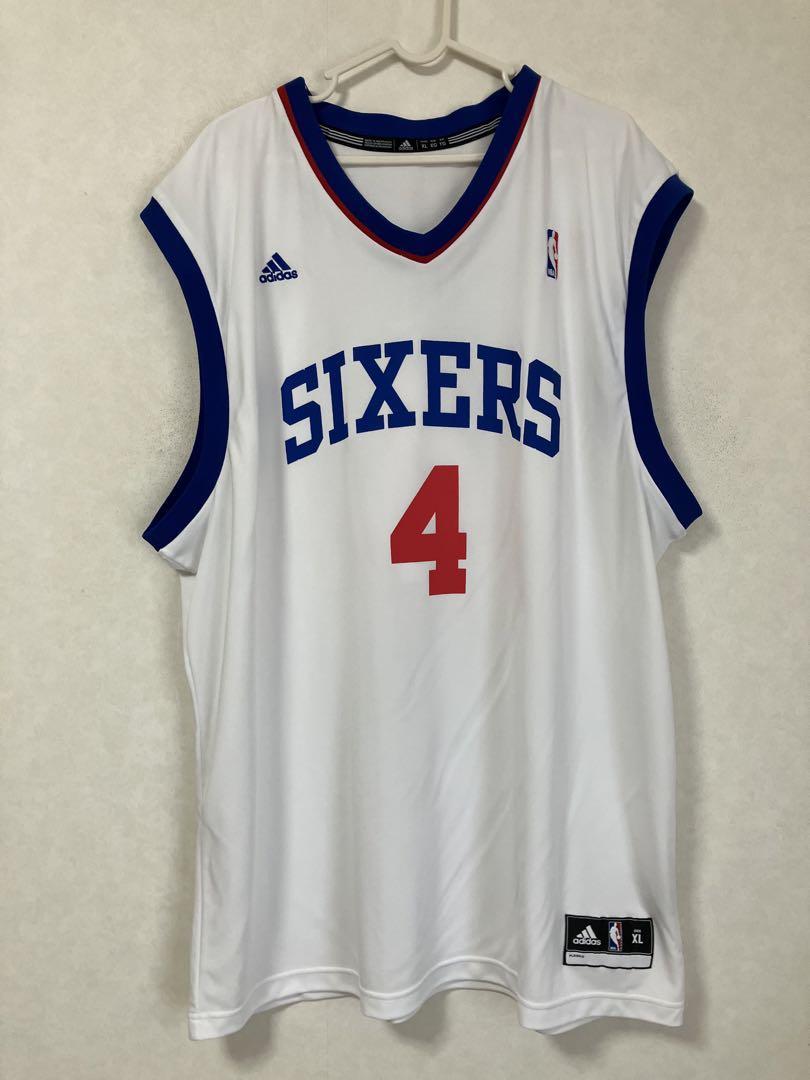 【希少】 76ers NOEL #4 ナーレンズ・ノエル NBA シクサーズ adidas アディダス ユニフォーム ジャージ バスケ XL　美品　白_画像2