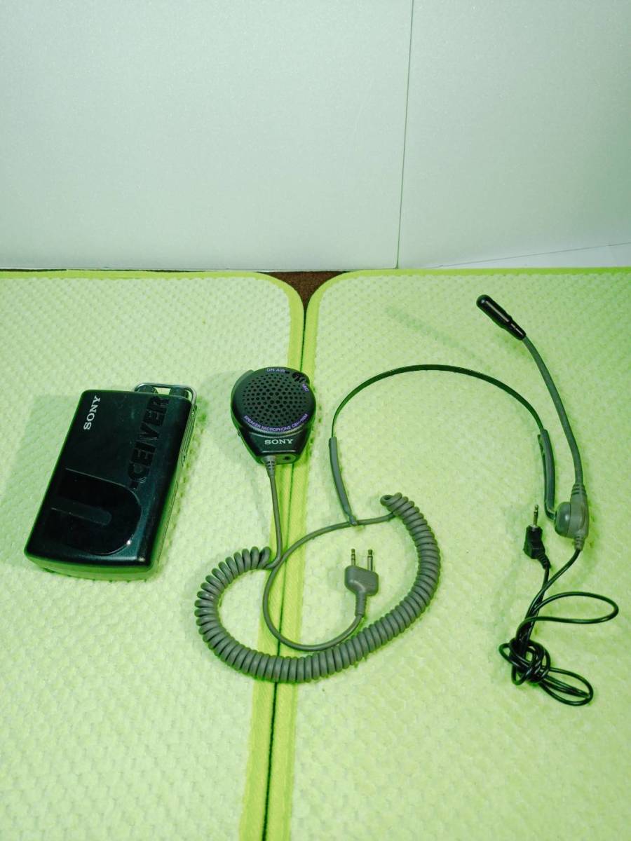 送料520円！貴重　SONY　U-CELVERトランシーバー ICB-U110 CBH-110H HEAD MICROPHONE　CBH-110M SPEAKER MICROPHONE MADE IN JAPAN_画像1