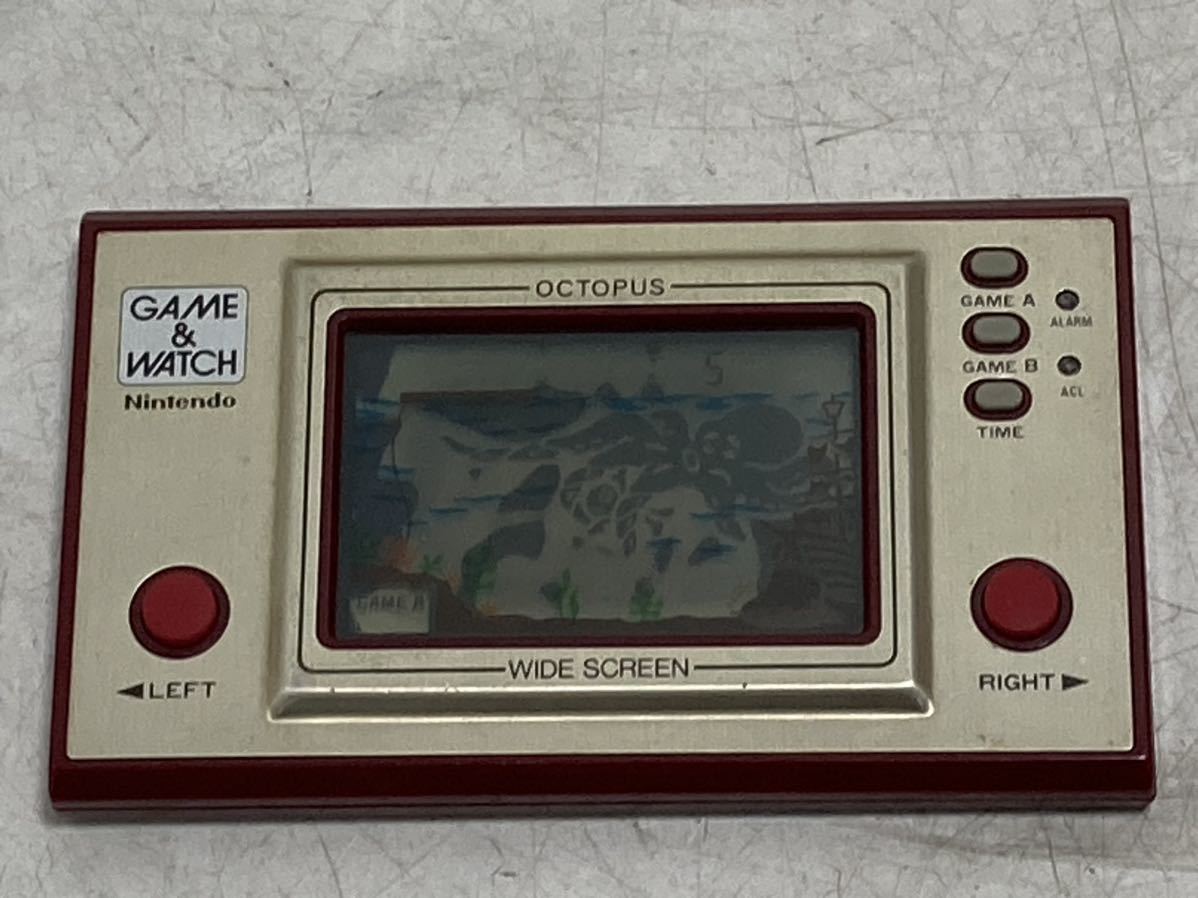 任天堂 ニンテンドー GAME&WATCH ゲームウォッチ オクトパス 中古品　当時物_画像1