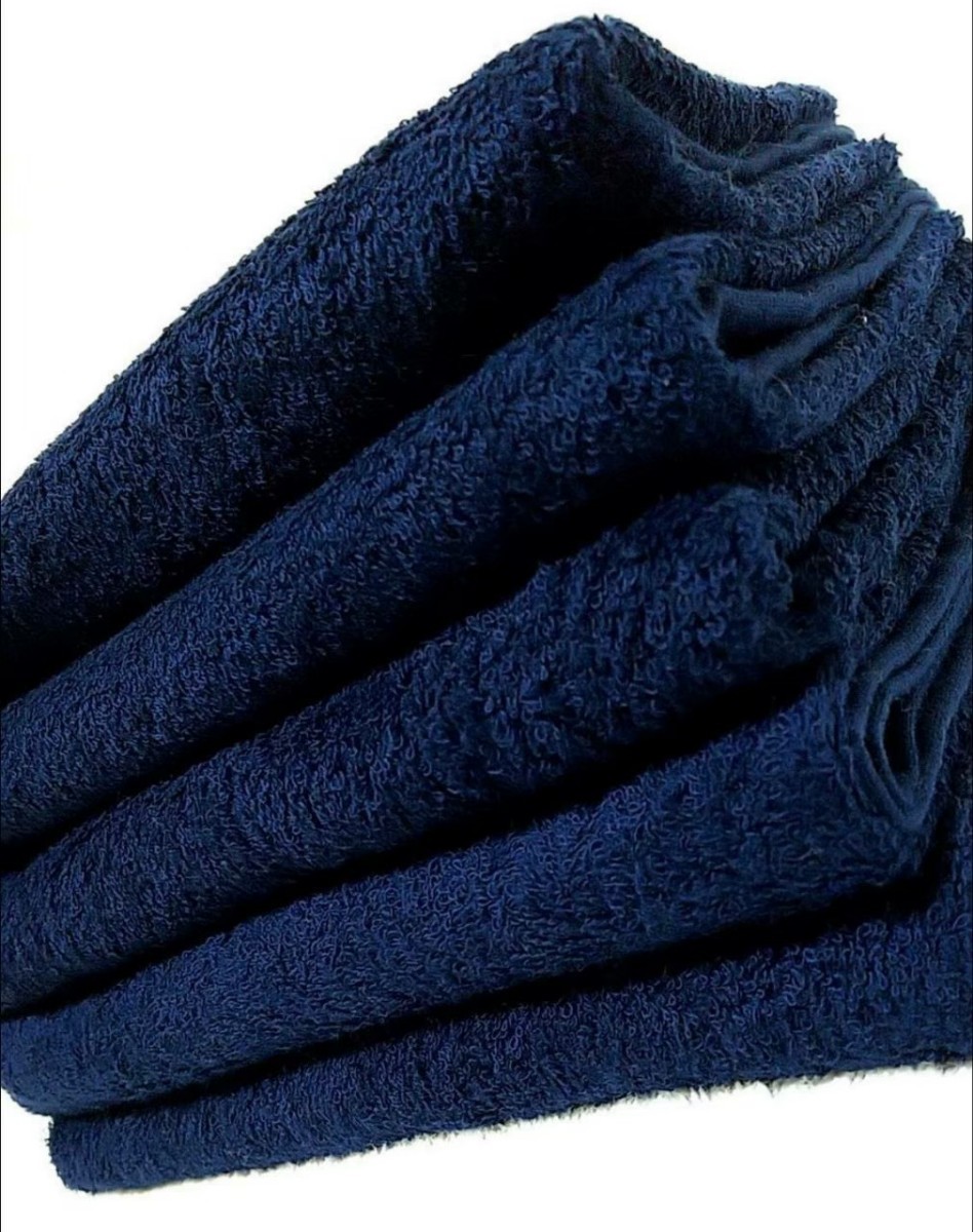 泉州タオル　300匁高級綿糸コーマコットンフェイスタオルセット5枚組[ミッドナイトブルー]まとめて　タオル新品　ふわふわ　吸水性抜群