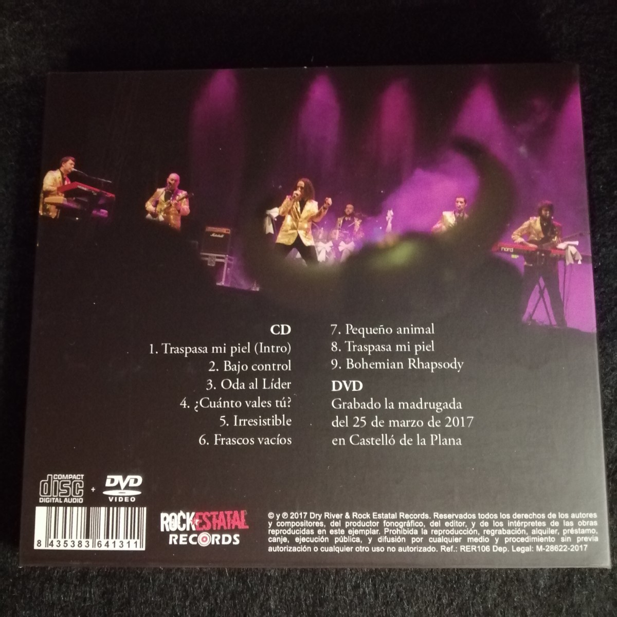 C09 中古CD ドライリバー DRY RIVER rock and rollo ...!y cana! ライブアルバム CD+DVD(リージョン不明) スペイン産 プログレ 2017年作品_画像2
