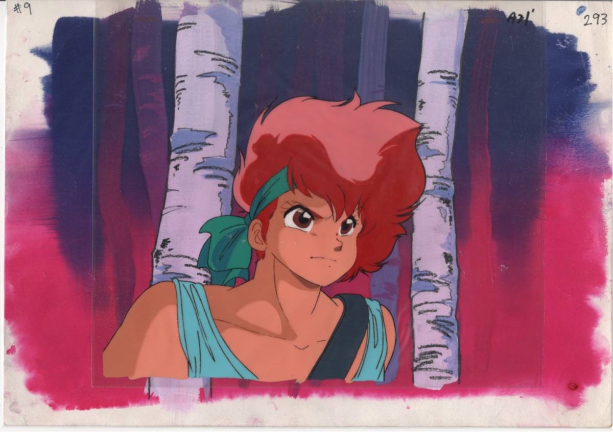  Dirty Pair autograph background attaching cell picture 2 # original picture illustration antique 