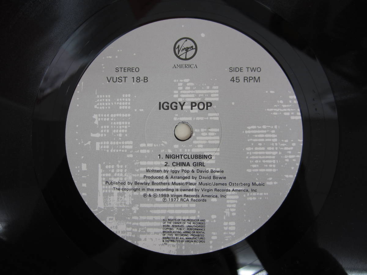 48625◆LP レコード Iggy Pop Livin' On The Edge Of The Night UK盤 VUSTG 18_画像5