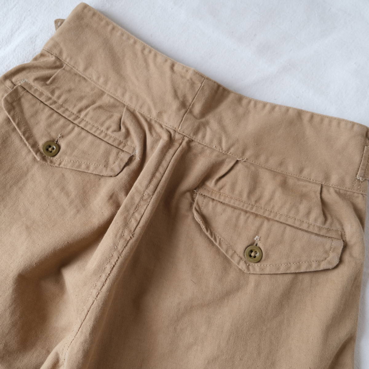 60s[ England army Vintage ]g LUKA shorts short pants / khaki beige group / Europe military Work britain army 