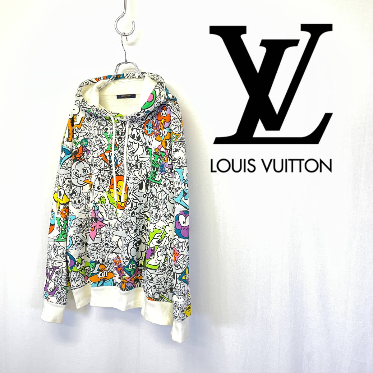 2023SS LOUIS VUITTON by virgil abloh ルイヴィトン モノグラム コミックス フーディ パーカー size L RM231 IHN HOY88W 　929151