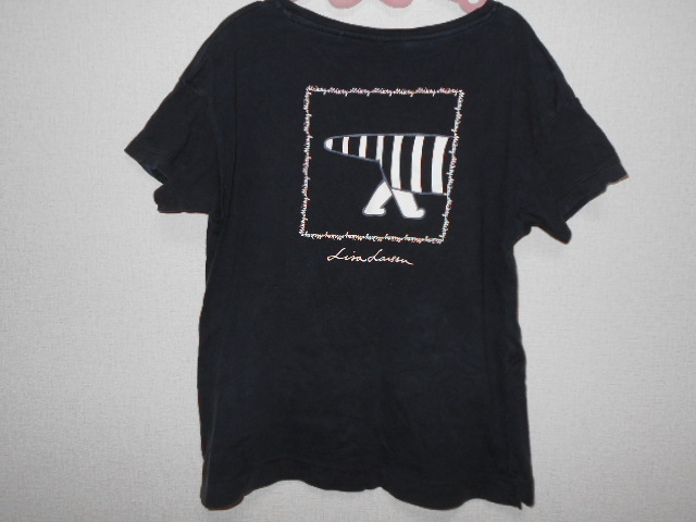 衣類 キッズ 半袖Tシャツ UNIQLO 140サイズ リサ・ラーソン 黒 綿100％ 管理番号526_画像6