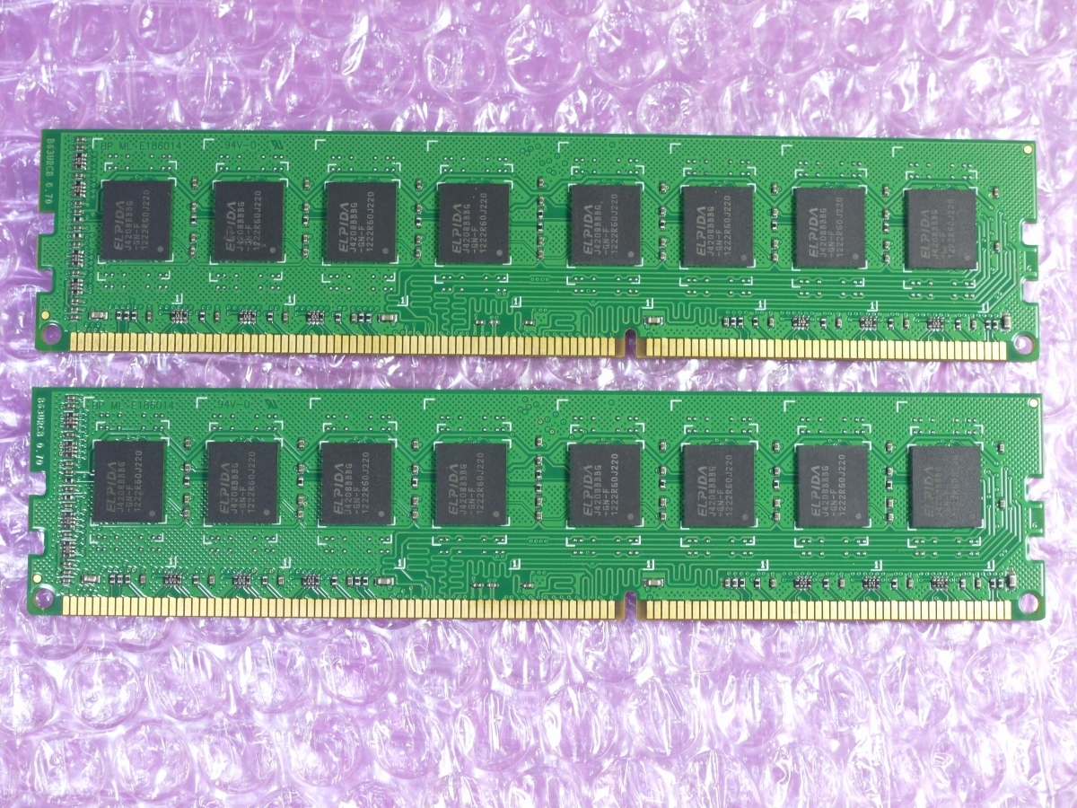 サイコム DDR3 メモリ PC3-12800 DDR3-1600Mhz 8GB×2枚 16GB Elpidaチップ_画像2