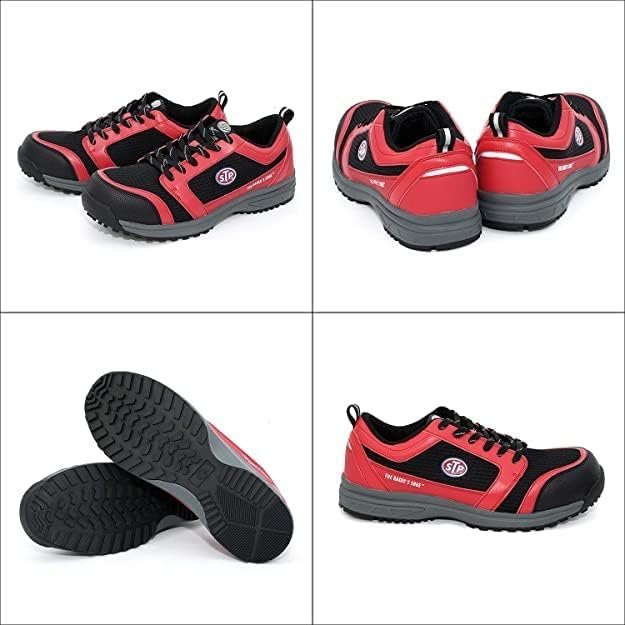 [STP/ mesh Work shoes ]*MESH WORK SHOES cord (himo) type / red 29cm* sneakers type light weight safety shoes JSAA A kind acquisition 