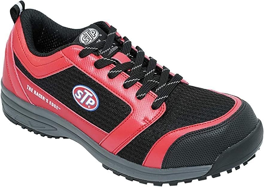 [STP/ сетка Work обувь ]*MESH WORK SHOES шнур (himo) модель / красный 26.5cm* спортивные туфли модель легкий безопасная обувь JSAA A вид получение 