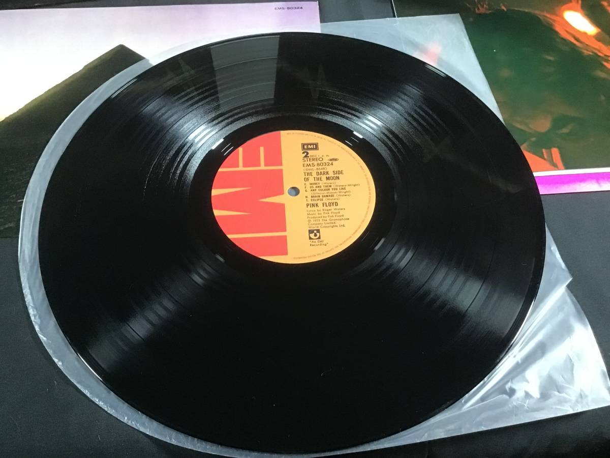  LP レコード 帯付き　美品　レア盤 Pink Floyd ピンクフロイド ポスター ブックレット付 狂気 The Dark Side of the Moon_画像5