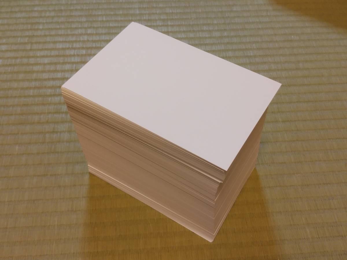 【500枚入】はがき大用紙（100×148mm）　白、無地　　　案内状、挨拶状、QSLカード用紙_画像1