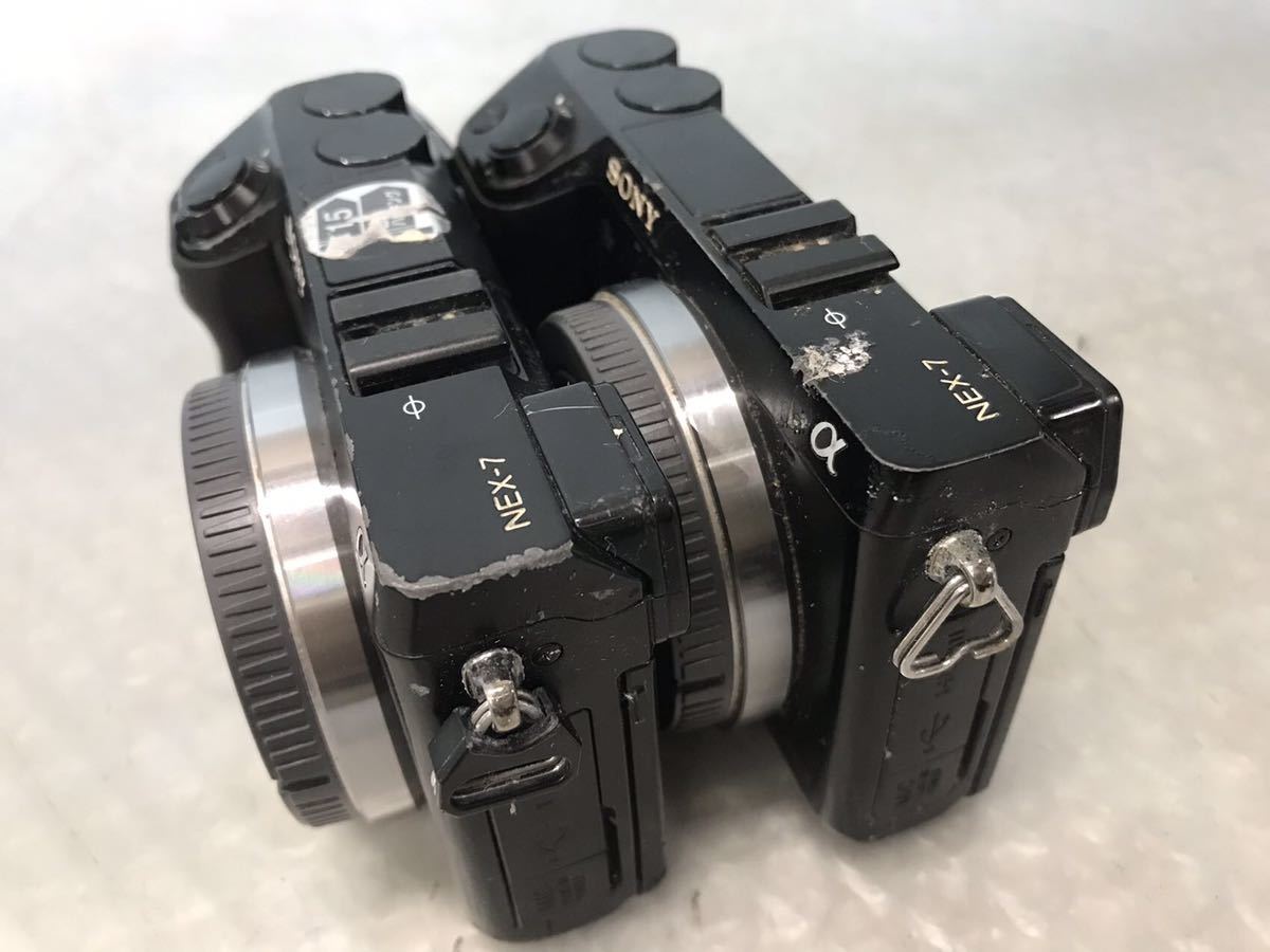 SONY ソニー NEX-7 フィルムカメラ　計2台まとめ　 液晶破損　ペンキ剥がれ　サビあり　状態悪い　中古現状品　完全ジャンク（60s）_画像7