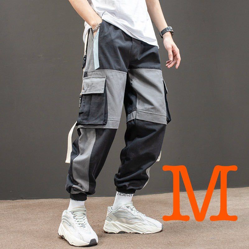  cargo pants work pants jogger pants bottoms tapered pants men's lady's black black pants M Street series Korea series 