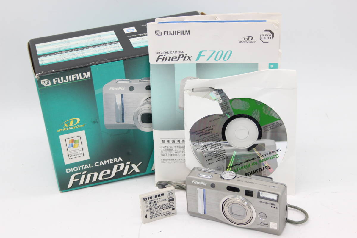 【返品保証】 【元箱付き】フジフィルム Fujifilm Finepix F700 Fuinon Zoom バッテリー付き コンパクトデジタルカメラ s411_画像1