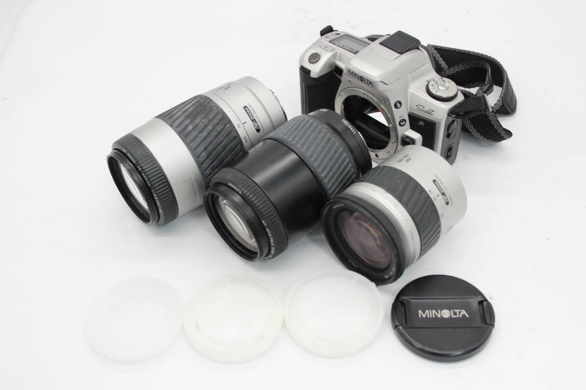 【返品保証】 ミノルタ Minolta α Sweet 75-300mm 100-300mm F4.5-5.6 28-80mm F3.5-5.6 ボディレンズセット s608_画像1