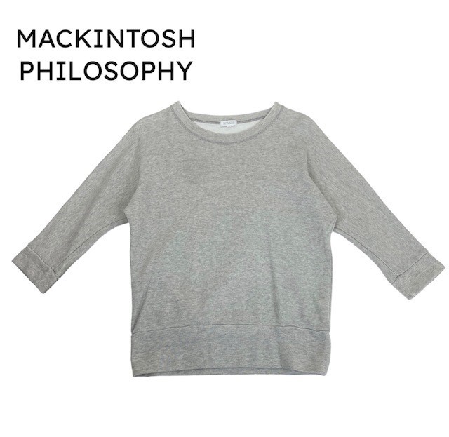 中古マッキントッシュフィロソフィー MACKINTOSH PHILOSOPHY トレーナー スウェット グレー ラメ混 レディース サイズ38_画像1